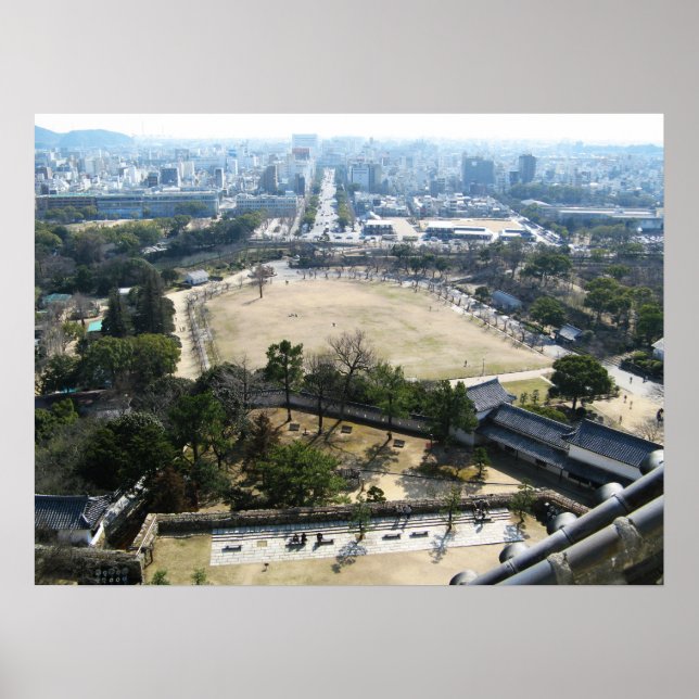 Himeji, Japan (Vy från atop castle) Poster (Framsidan)
