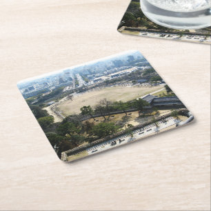Himeji, Japan (Vy från atop castle) Underlägg Papper Kvadrat