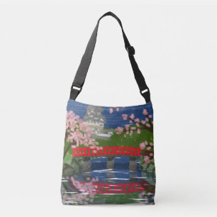 Himeji slott flod axelväska
