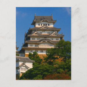 himeji-slott upp vykort