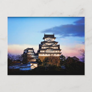 Himeji slott vid soluppgången vykort