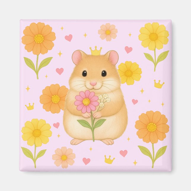 himekari, hamster, floral hamster, transparent, cl magnet (Framsidan)