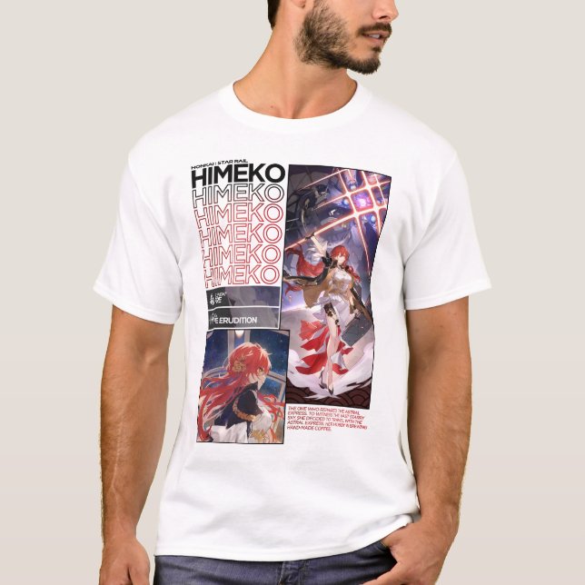 Himeko Character Info - Honkai Star Rail T Shirt (Framsida)