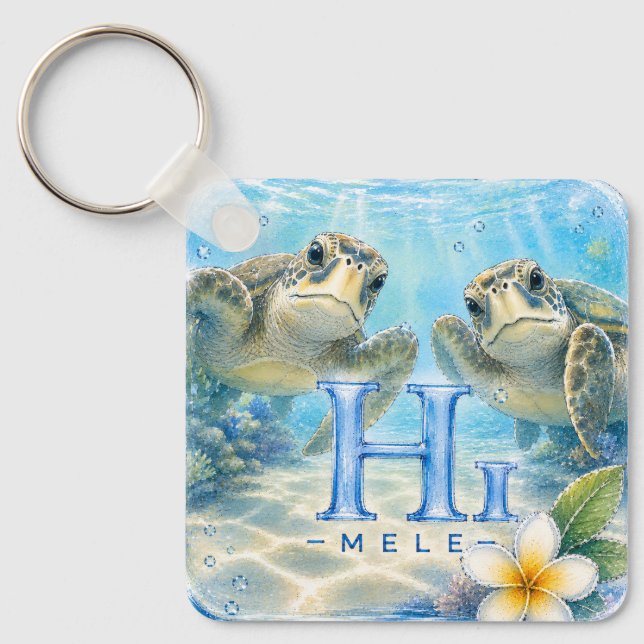 HIMELE Signatur Nyckelring Samling – Honu (Framsida)