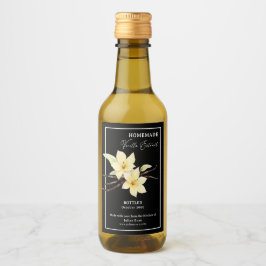 Himemade Vanilla Extract Black Label-etikett Vinetikett