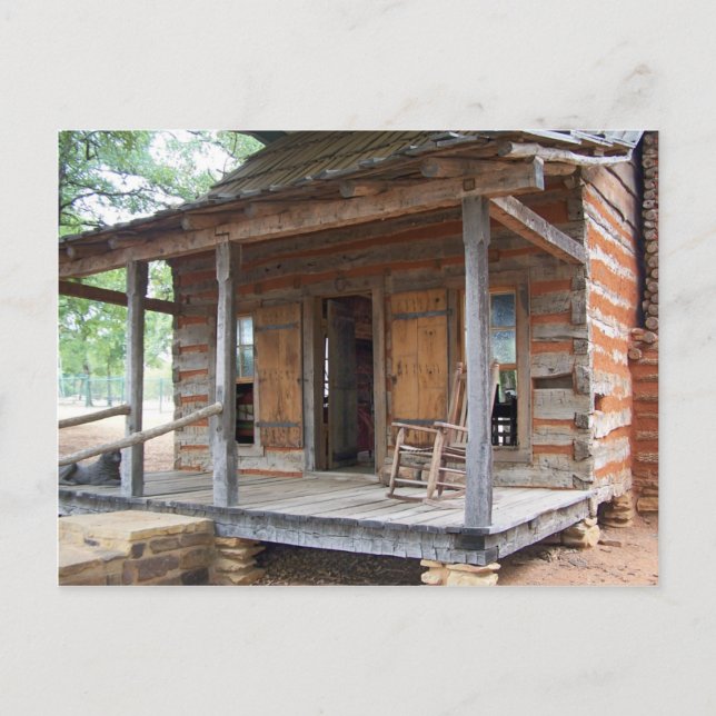 Himes Log House - Euless, Texas Vykort (Framsida)