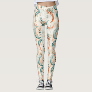 Himlakonstblommigt mönster (7) leggings