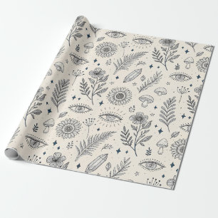 Himlakonstnärligt Botaniskt Mönster (4) Presentpapper