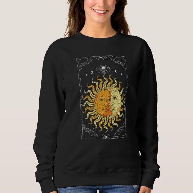 Himlakropp Boho Sol Måne Astronomi Universum As T Shirt (Framsida)