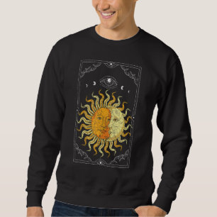 Himlakropp Boho Sol Måne Astronomi Universum Som Lång Ärmad Tröja