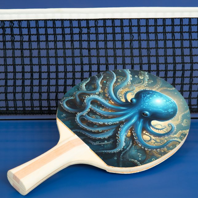 Himlakusar: Den Blå Åttaarmade Bläckfisken Fraktal Pingisracket (Insitu)