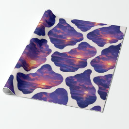 Himlakvalv Solnedgång Oceanmönster Presentpapper