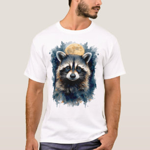 Himlakvasts Vattenfärg Måne Skog Konst T Shirt