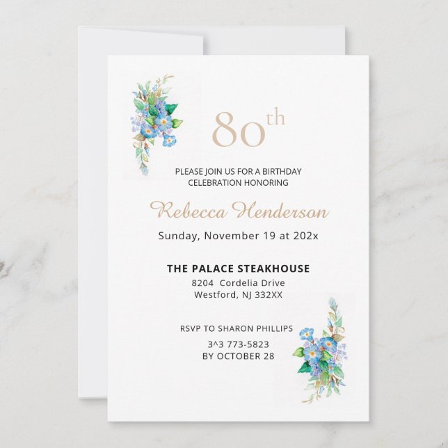 Himlalika Blues Inbjudningar (Framsida)