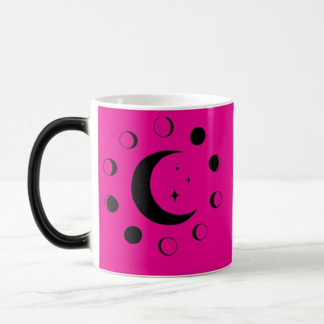 Himlalika morgonstjärna rosa magisk mugg (Vänster)