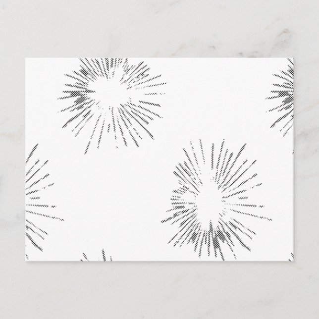 Himlapostkort | Chic Modern Stjärnexplosion Post Vykort (Framsida)