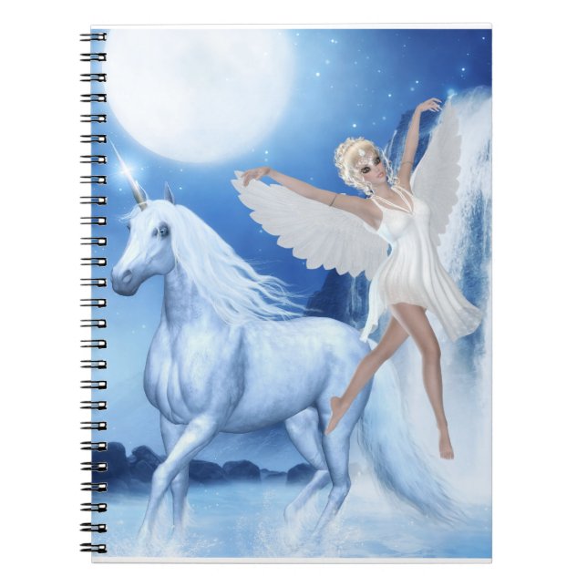 Himlar Älva Asparas och Unicorn Anteckningsbok (Framsidan)