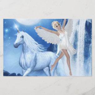 Himlar Älva Asparas och Unicorn Brevpapper