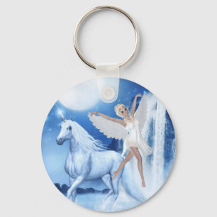 Himlar Älva Asparas och Unicorn Nyckelring