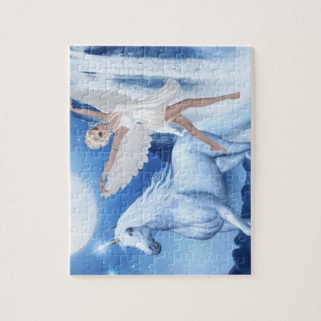 Himlar Älva Asparas och Unicorn Pussel (Vertikal)