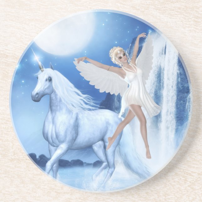 Himlar Älva Asparas och Unicorn Underlägg (Framsidan)