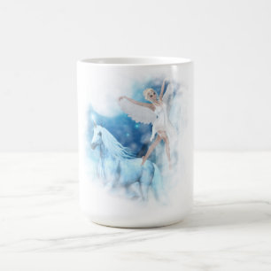 Himlar Älva Asparas och Unicorn Vignette Kaffemugg