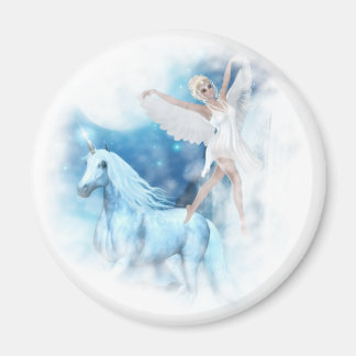 Himlar Älva Asparas och Unicorn Vignette Magnet