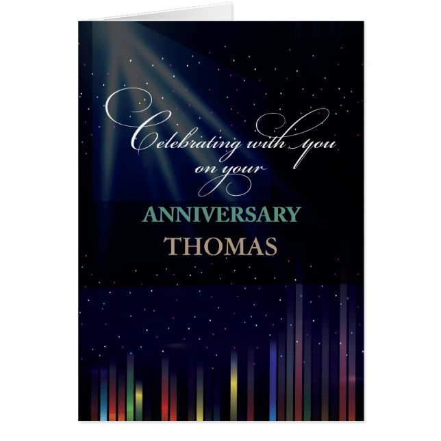 Himlar, Anpassade Black Congr Hälsningskort (Framsidan)