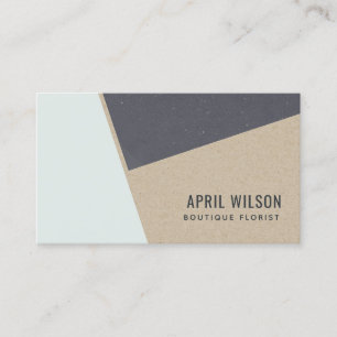 Himlar Aqua Blue Kraft Black Keramic Geometric Visitkort