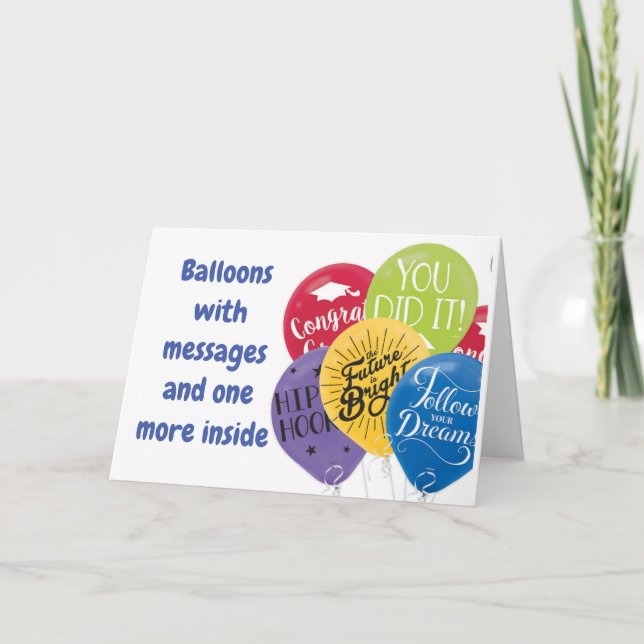 **HIMLAR ÄR GRÄNSEN** STUDENTEN GRATTIS KORT (Framsida)