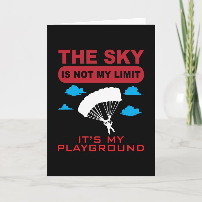 Himlar är inte min begränsade Skydiver Skydiver Sk Kort (Framsida)