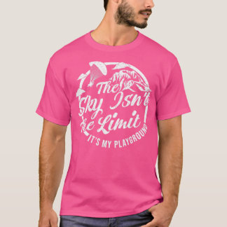 Himlar är Paraglider Sky i Limit Fallskärm T Shirt