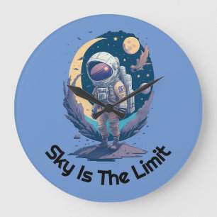 Himlar är Perfekten Limit Astronaut T-Shirt Stor Klocka