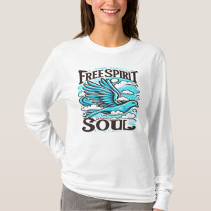 Himlar Bird med fri själ och själ T Shirt