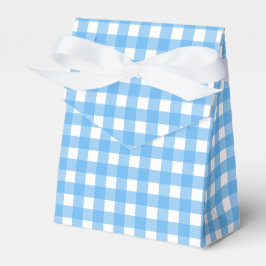 Himlar blå gingham presentaskar