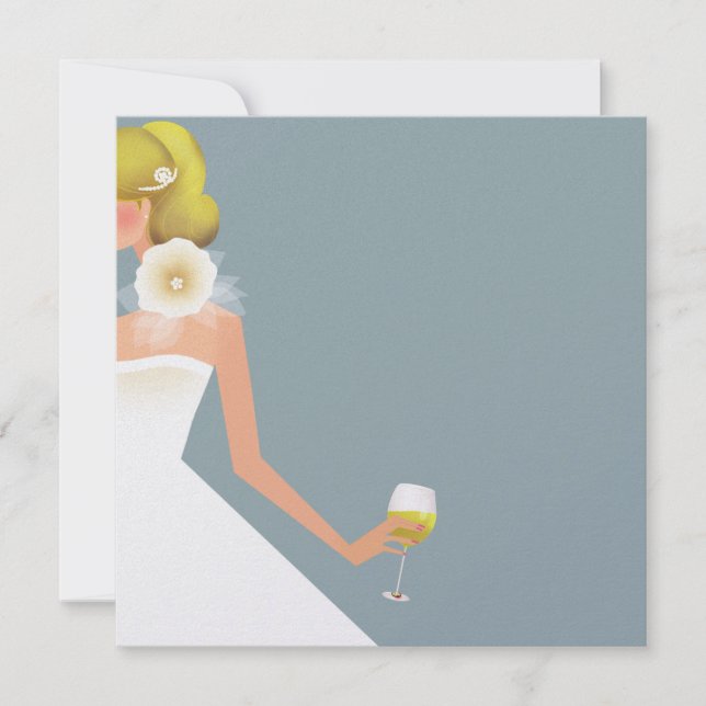 himlar blå inbjudningskort för möhippan (Framsida)