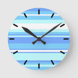 Himlar blå rand rund klocka