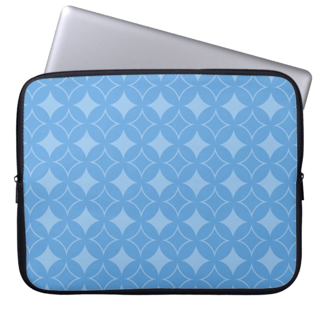 Himlar blå shippo mönster laptop sleeve (Framsidan)