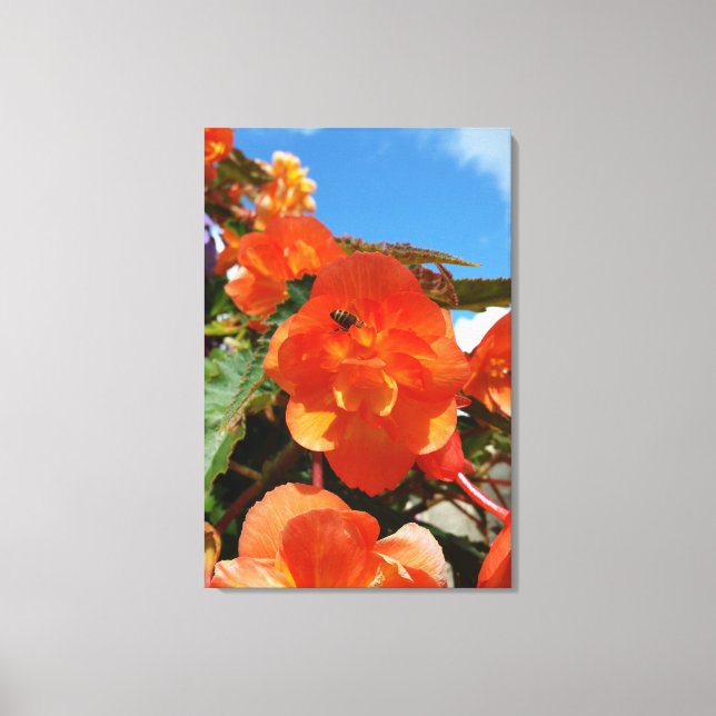 himlar, blommor och bin canvastryck (Framsida)