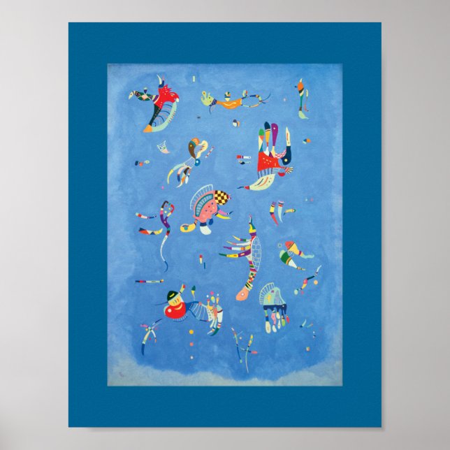 Himlar Blue av Wassily Kandinsky Poster (Framsidan)