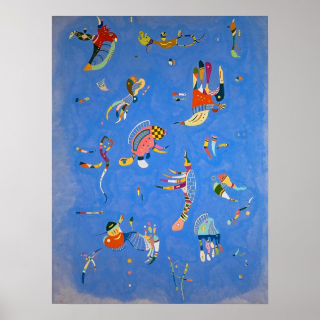 Himlar Blue av Wassily Kandinsky Poster (Framsidan)