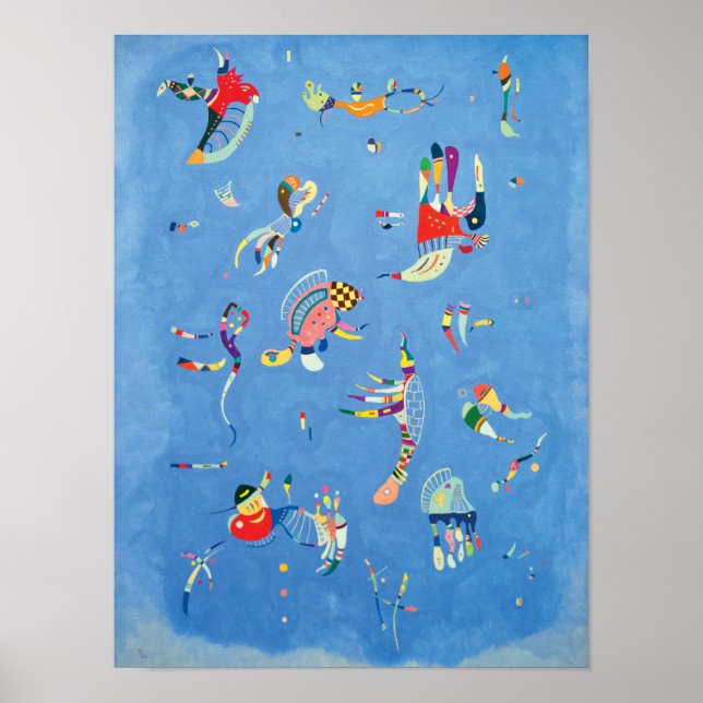 Himlar Blue av Wassily Kandinsky Poster (Framsidan)