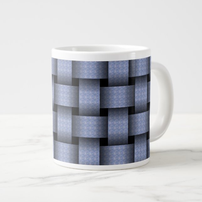 Himlar Blue Basket Weave Jumbo Mugg (Framsida höger)