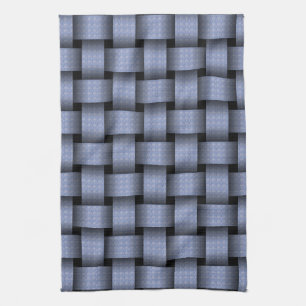 Himlar Blue Basket Weave Kökshandduk