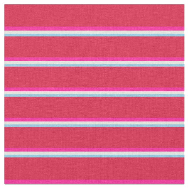 Himlar Blue, Beige, Deep Rosa och Crimson Färgad Tyg (Närbild)