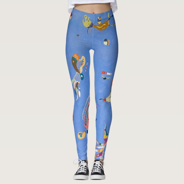 Himlar Blue | Biomorfiska former | Kandinsky | Leggings (Framsida)