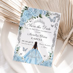 Himlar Blue Blommigt Princess Gown Sweet 16 QUINCE Spara Datumet<br><div class="desc">c) Lycklig Cat Studio</div>