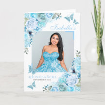 Himlar Blue Blommigt Quinceanera Tiara Butterflies