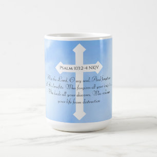 Himlar Blue Christian Healing Bible Verse Kor Kaffemugg