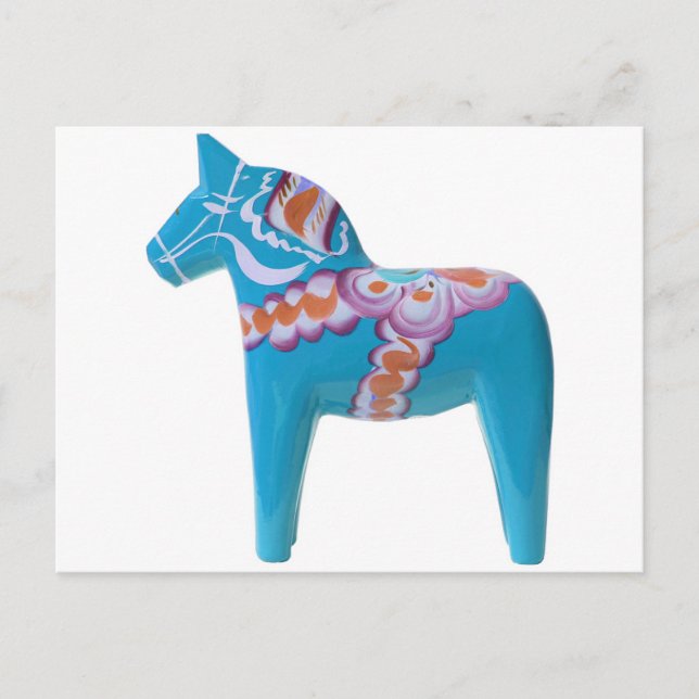 Himlar Blue Dala Horse Vykort (Framsida)